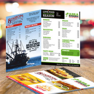A5-4pp-Brochure-Folded-leaflet Restaurant Menu Or Brochure Printing | A4 Menu Design Printing Dublin | Kildare | Cork | Galway | Kerry